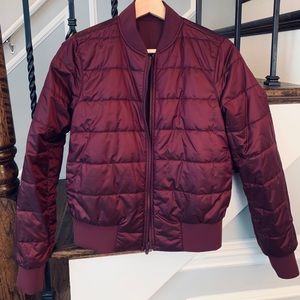 Lululemon Reversible Bomber Jacket in burgundy, 6
